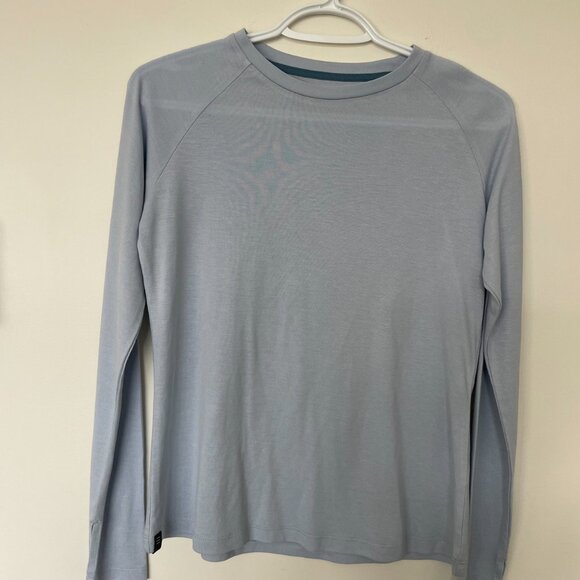 Free Fly Apparel: Women's Bamboo Lightweight Long Sleeve II in Light Blue XS - Picture 5 of 6